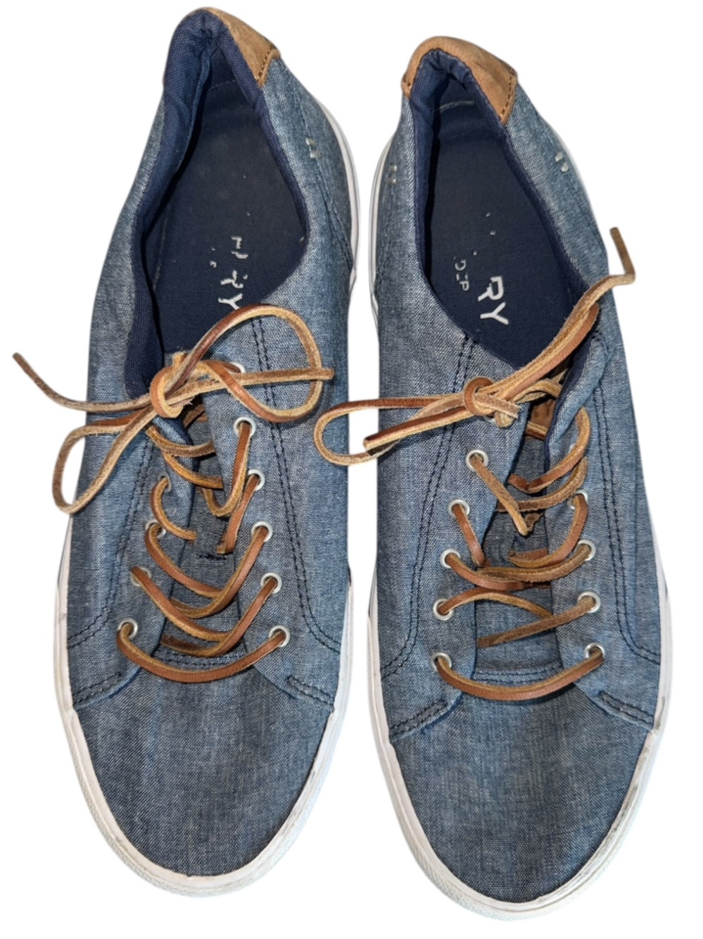 Sperry Casual Men's Blue Canvas Lace-Up Sneakers 9